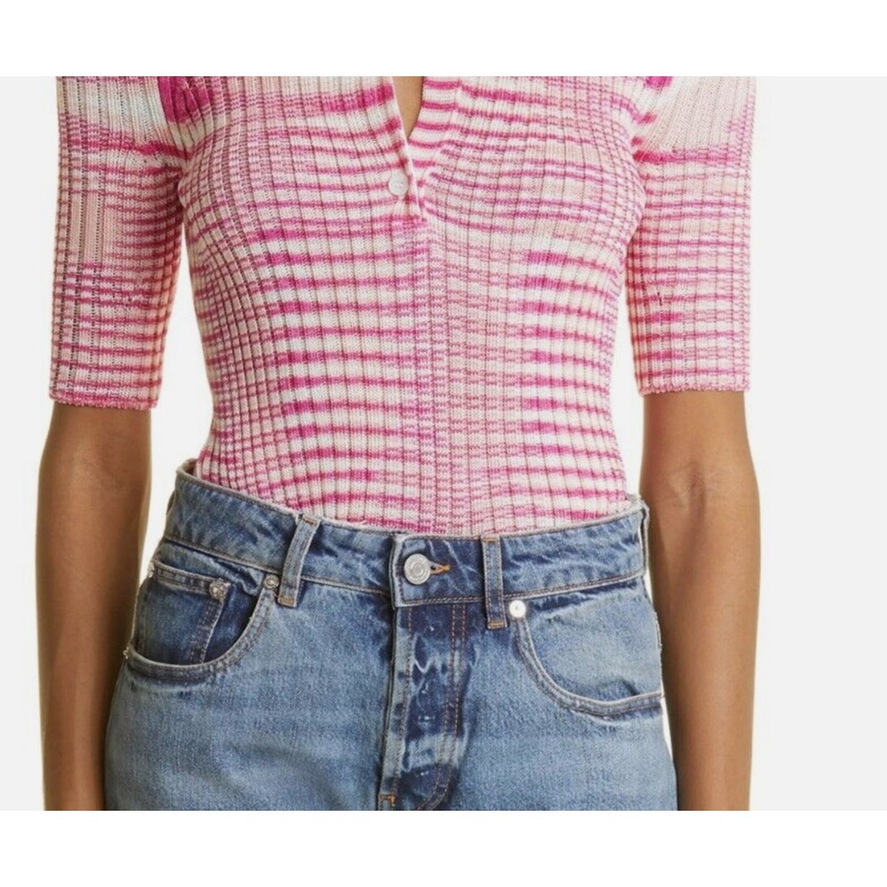 Missoni short sleeve space dye polo top
